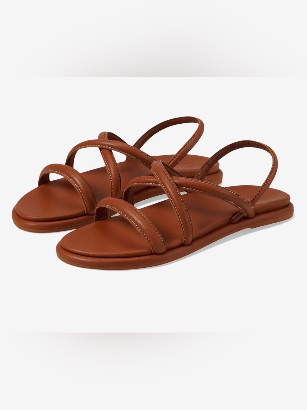 OluKai Tiare Strappy Leather Sandals in Fox Brown, NWT, Women's Multiple